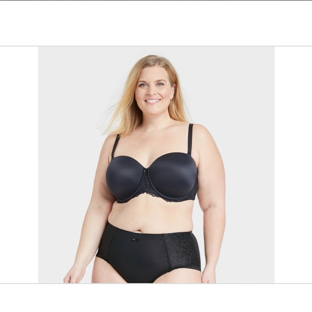 Auden Black Strapless Bra